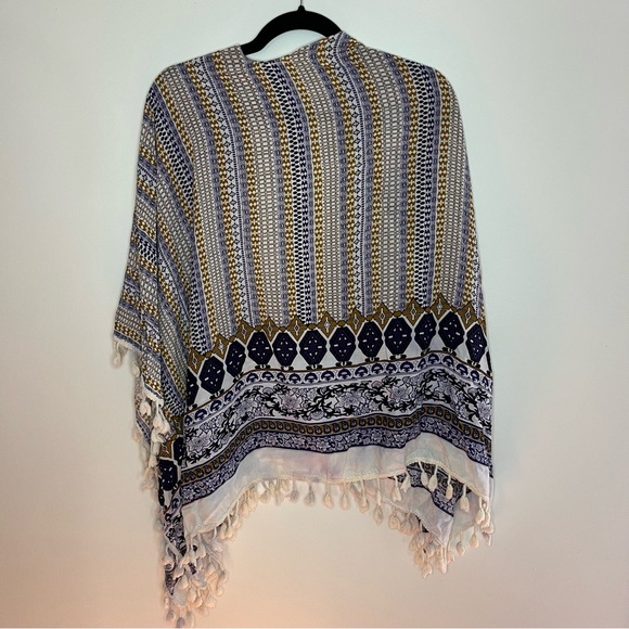 Bobbie Brooks Bundle of 2 Beach Pool Fringe edge Shawl Kimono Cardigan cover up - Picture 12 of 12